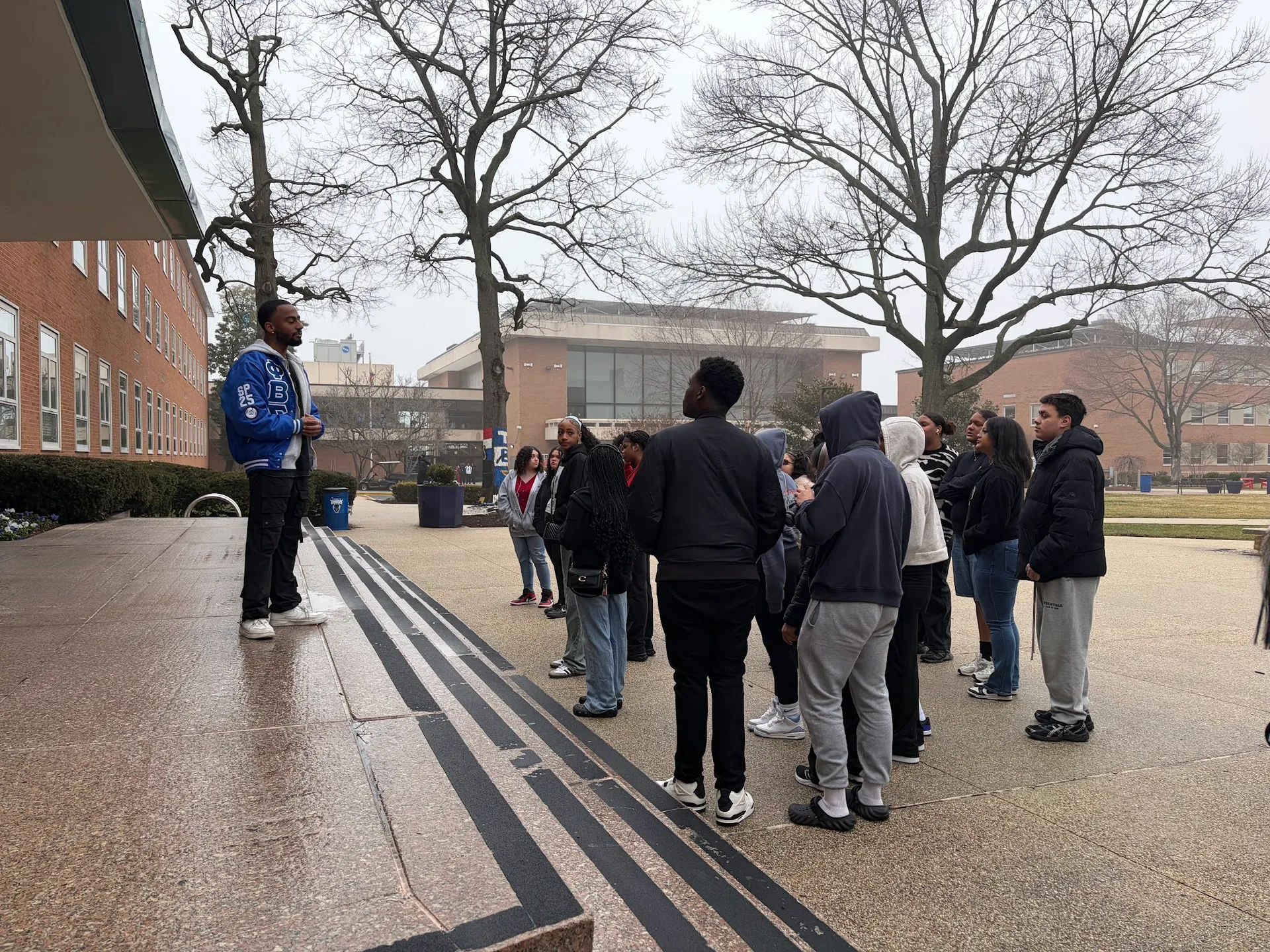 Students visiting an HBCU campus