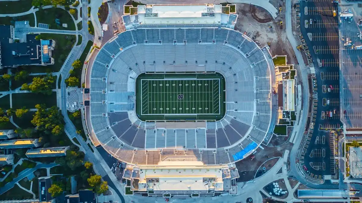 Michigan stadium from above