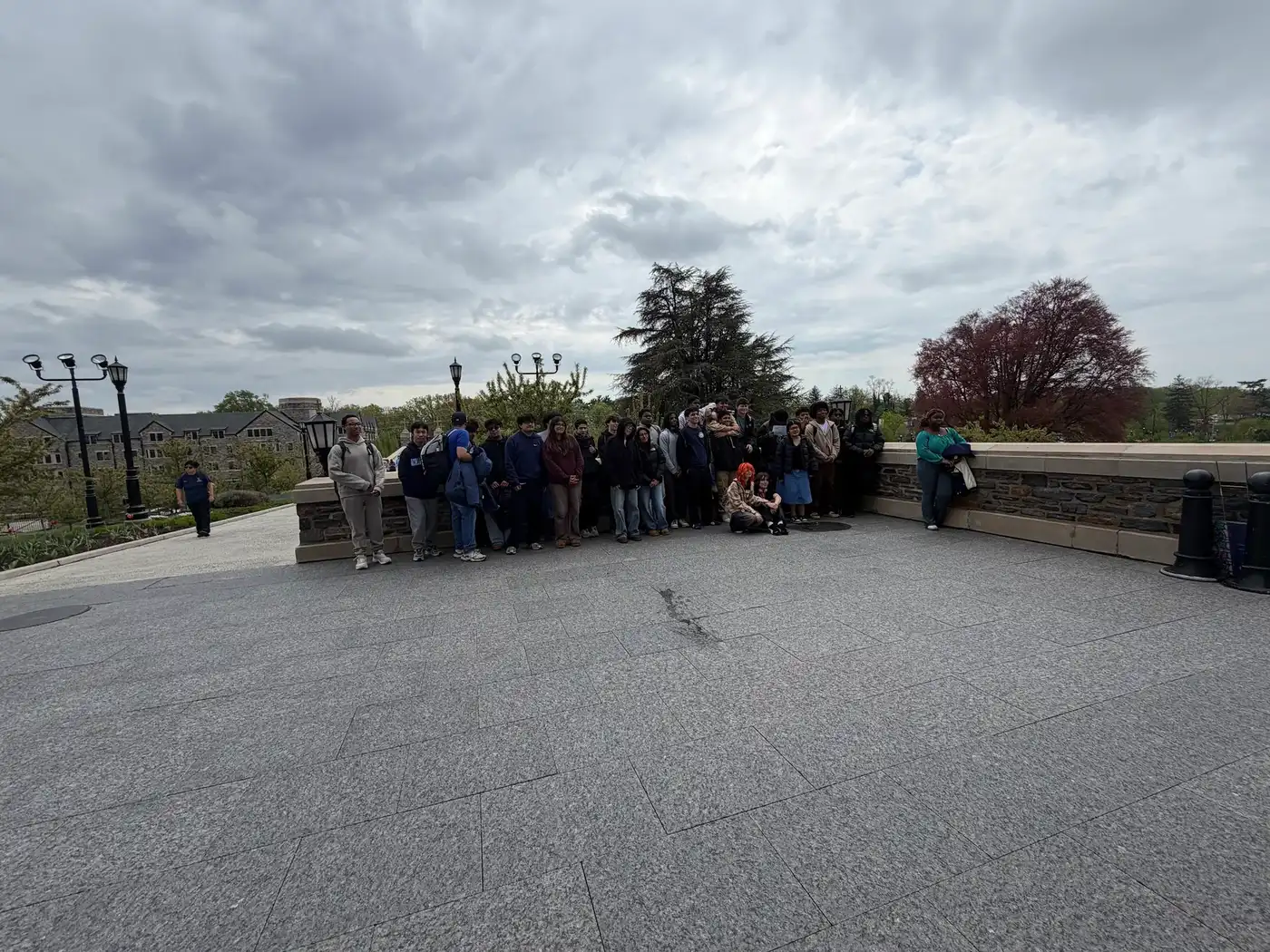 Group visiting Villanova University