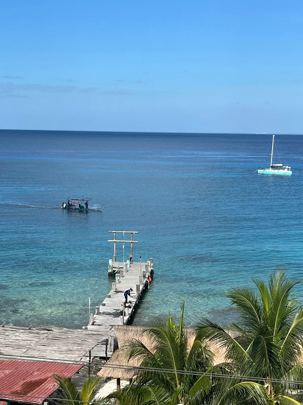 Mexico coastline and sailboats